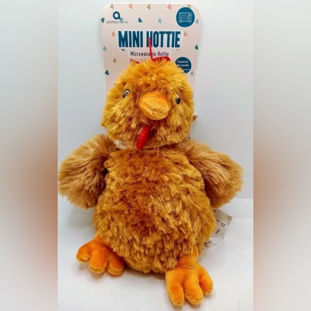 Aroma Home Rooster Plush Hot Hugs Microwaveable Mini Hottie Lavender Fragrance